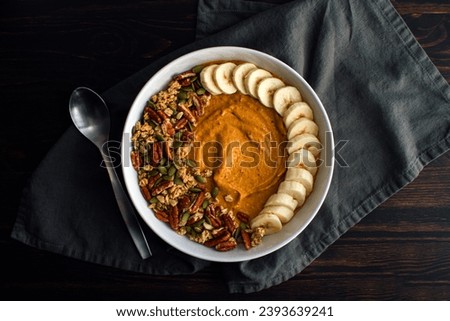 Similar – Image, Stock Photo A bowl of pumpkin soup