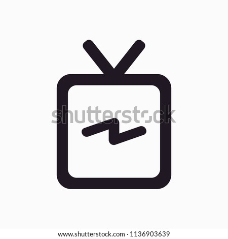 tv with flash icon vector. instagram tv logo icon vector