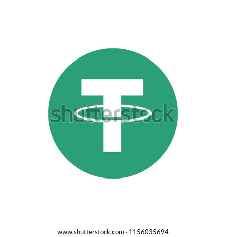 Tether coin USDT Cryptocurrency logo vector