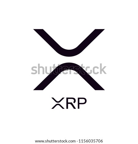 Ripple coin XRP Cryptocurrency logo vector
