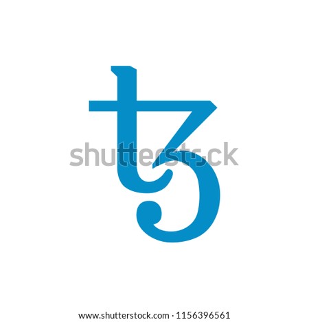 Tezos XTZ Cryptocurrency altcoin logo vector