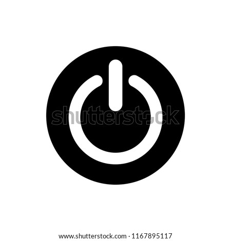 Power ON OFF Flat Round icon vector