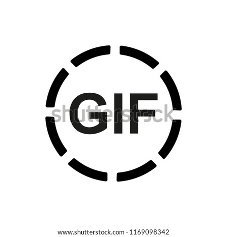 GIF Circle Icon Vector