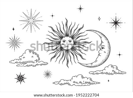 Sun Moon And Stars Clip Art Sun Moon Clipart Stunning Free Transparent Png Clipart Images Free Download