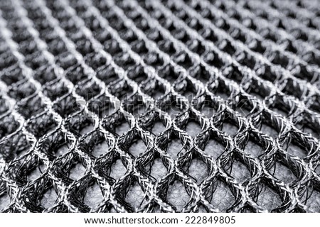 Slightly defocused and closeup of steel mesh and wire texture