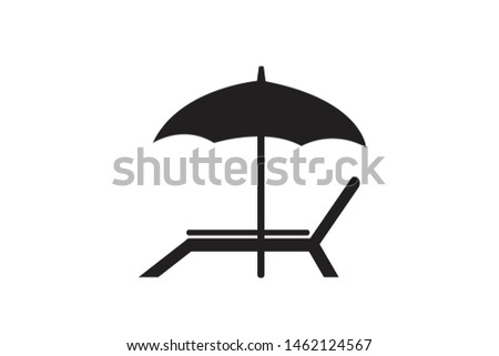 Similar – Image, Stock Photo Sunshade and deck chairs on a beach in Mauritius