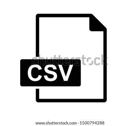 CSV icon or CSV file format vector isolate on white background 