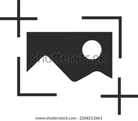 Set of screenshots icon, screenshots symbol black vector