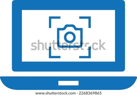 Set of screenshots icon, screenshots symbol blue vector