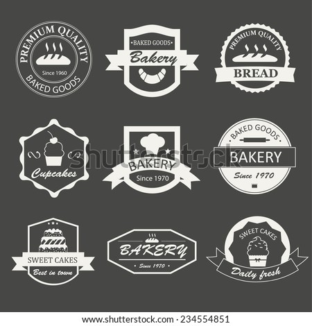 Vector Set Of Vintage Bakery Logos Stock Photo 289598630 Avopixcom