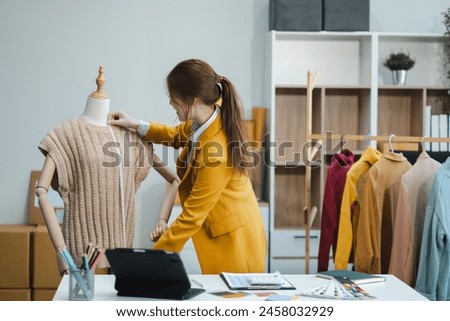 Image, Stock Photo Fashion designer woman