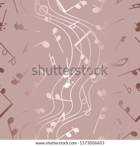 Elegant design musical notes. Seamless pattern. Background golden glitter marble. Beautiful music backdrop. Delicate pattern. Musical notes. Stylish texture for design prints wallpapers, gift wrapping