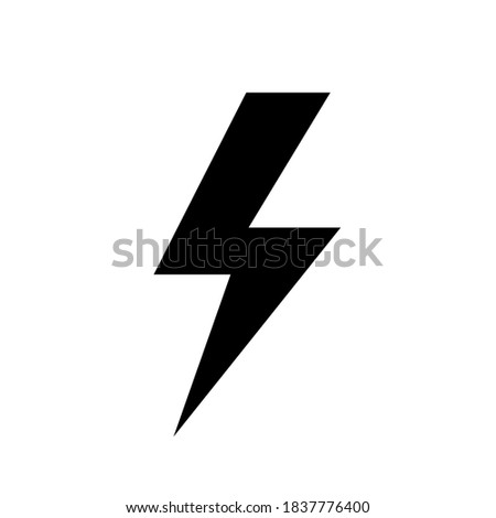 Power icon. Lightning bolt. Electric flash. Concept for design electric power. Energy icon. Symbol warning. Lightning logo. Vector Illustration