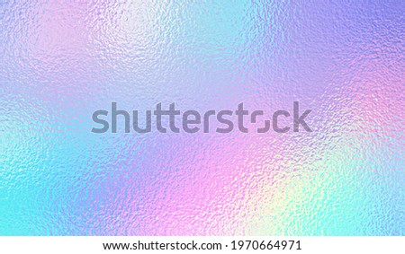 Hologram background. Iridescent foil effect texture. Holography pattern. Pearlescent gradient. Rainbow surface for design prints. Pastel color. Holographic metal patern. Delicate background. Vector Foto stock © 