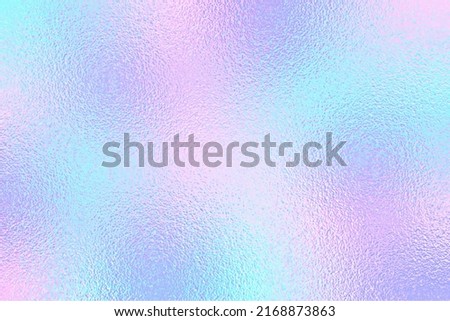 Holographic foil texture. Holograph iridescent background. Gradient rainbow pattern. Dreamy pink color. Pearlescent paper. Holo bg. Hologram hologram. Halographic effect texture. Vector illustration Foto stock © 