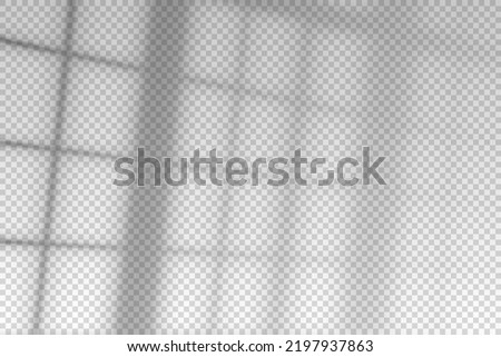 Shadow from reflection blind. Reflected shades on sun light window on wall. Overlay effect design print. Natural shade blinds isolated on transparent background. Reflect sunlight soft shading. Vector