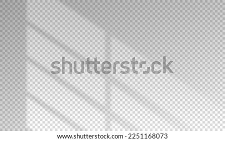 Shadow from light window. Overlay shade blinds. Reflect sun beams on wall. Reflecting shades jalousie isolated on transparant background. Reflected sunshine. Falls lighting. Vector illustration