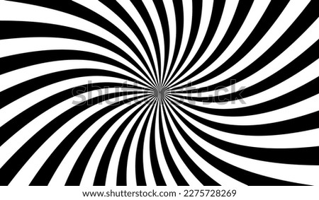 Ray twist light. Black strips isolated on white background. Radial waves line. Pattern curved. Comic spinning. Effect curves rays. Abstract concentration stripe. Cartoons style. Vector illustration