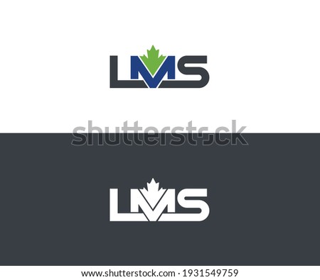 LMS Letter Initial Logo Design Template Vector Illustration