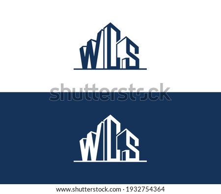 WCS Construction logo design eps