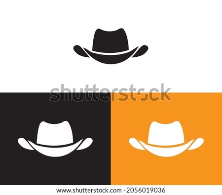 Cowboy hat logo design - silhouette simple