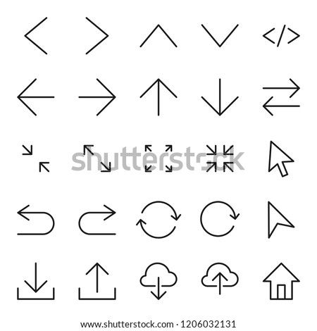 editable icon set, with modern style, outline design, user interface and user experience icon set