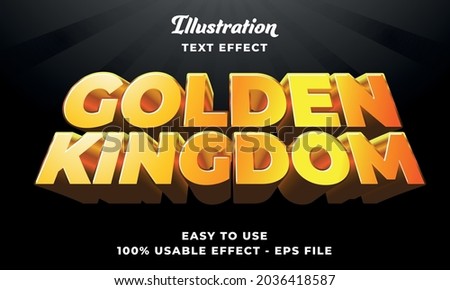 editable golden kingdom vector text effect with modern style