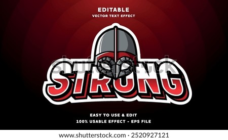 Viking helmet logo with strong text effect