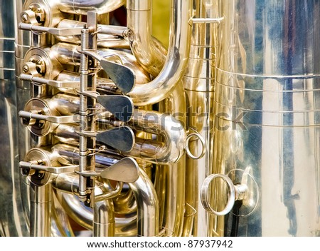 Details of the keys of a wind musical instrument