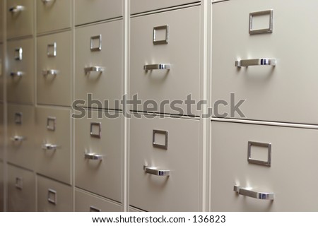 Rows after row of filing cabinets