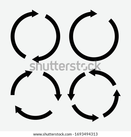 Set of black circle vector arrows. Vector Icons. eps 10