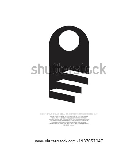 Business logo design for your company. Stairs illustration and silhouette. eps 10