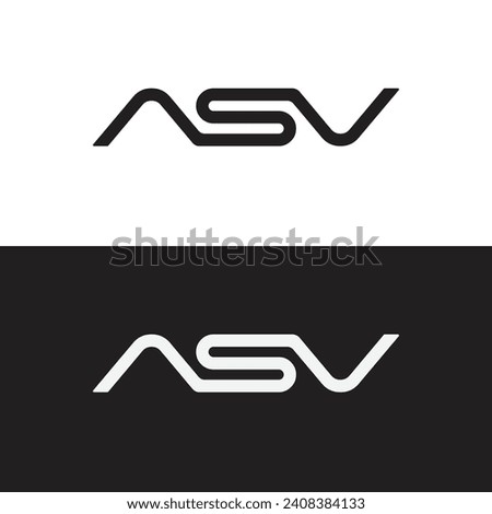 Initial letter ASU logotype design template