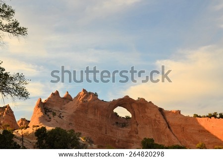 Window Rock at Window Rock,Arizona - the capitol city of the Navajo Nation.
