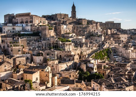 ancient town of Matera, unesco world heritage in Italy