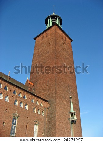 Stockholms Stadshuset (city Hall), famous for the Nobel prize banquet.