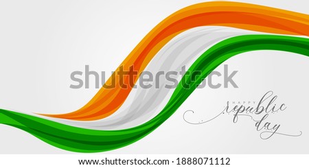 Happy Indian Republic day celebration poster or banner background. Vector illustration.