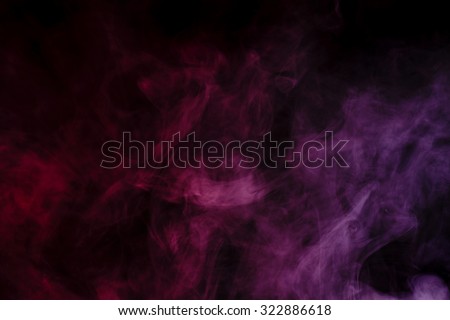 Abstract art. Colorful purple smoke hookah on a black background. Background for Halloween. Texture fog. Design element. The concept of poison gas.