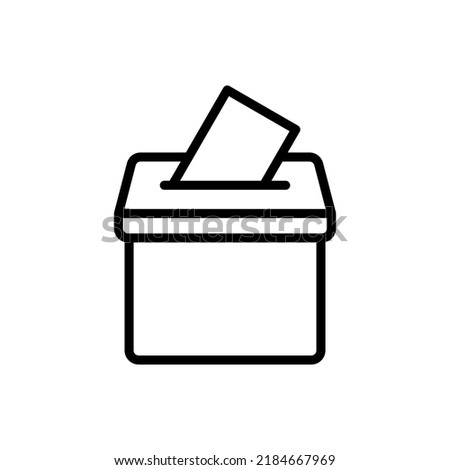 Ballot box logo simple icon vector. Flat design.ai