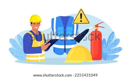 OSHA. Occupational Safety and Health Administration. Work Safety Regulations. Government Service Protecting at Job. Worker Security Protection Policy. Caution Regulation Document for Trauma Prevention