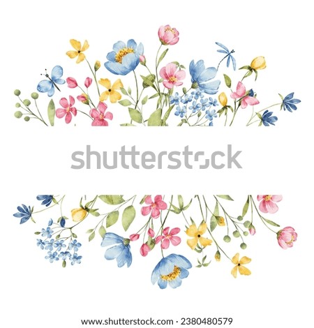 Similar – Image, Stock Photo pink wild flowers on meadow