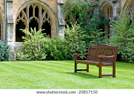 Bench, New College in Oxford