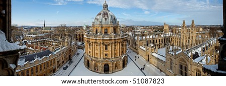 Panoramic view on the Radcliffe Camera and All Souls College 1438