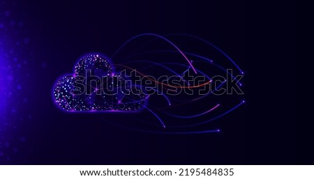 Multiple cloud symbol vector illustration, 2D cloud, 3D cloud, multi-cloud work connected big data.