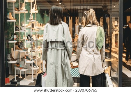 Image, Stock Photo Anonymous lady choosing shoes in closet