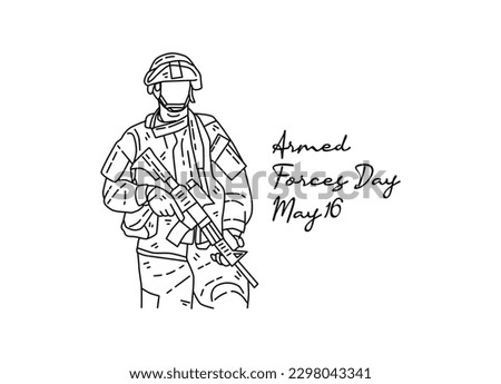 https://image.shutterstock.com/display_pic_with_logo/201883961/2298043341/stock-vector-line-art-of-armed-forces-day-good-for-armed-forces-day-celebrate-line-art-illustration-2298043341.jpg