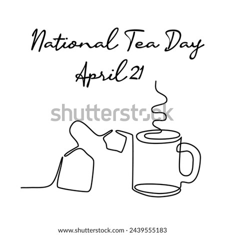 line art of National Tea Day good for National Tea Day celebrate. line art. illustration.