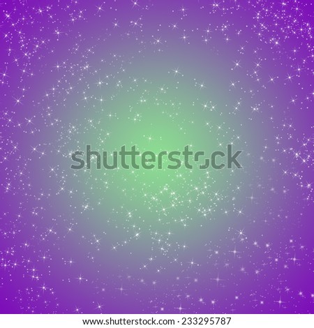 Abstract shiny winter holiday background/greeting card/pattern in violet and green.