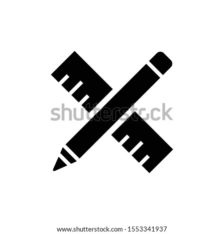 Stationery icon in black color