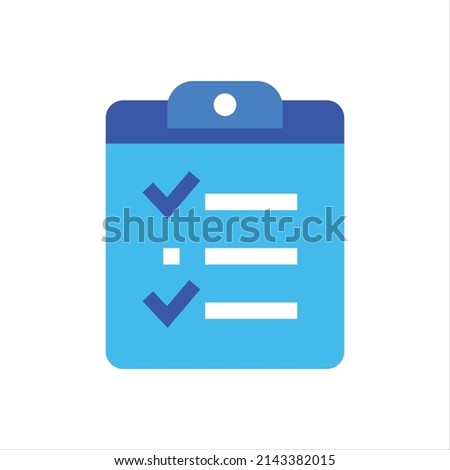 Todo list icon vector graphic illustration in blue